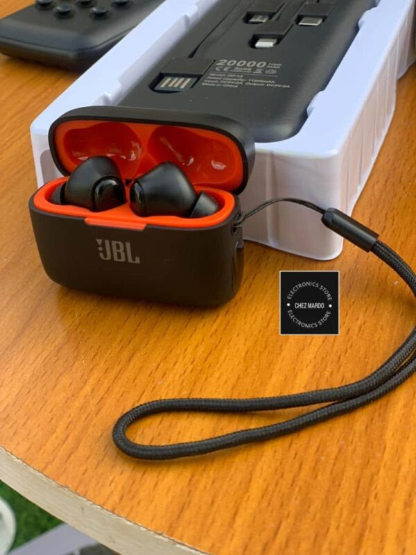 Image des AirPods JBL - Écouteurs sans fil avec technologie JBL Pure Bass et design ergonomique