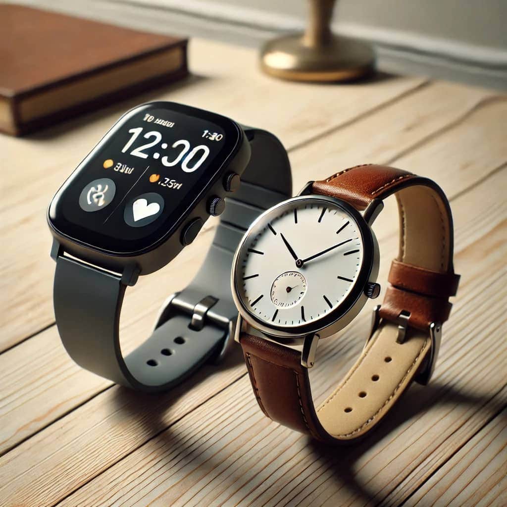 Image de montre connecté et de montre classic