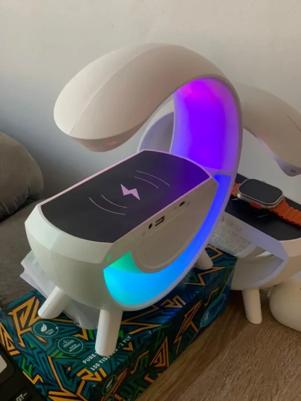 Haut-parleur LED Multifonction avec Chargeur Sans Fil – Image 2