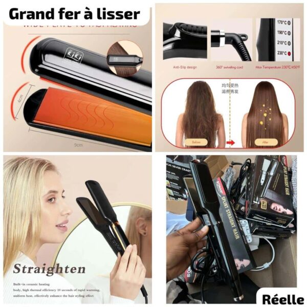 Image de fer a lisser tissage et meche naturel prix bénin